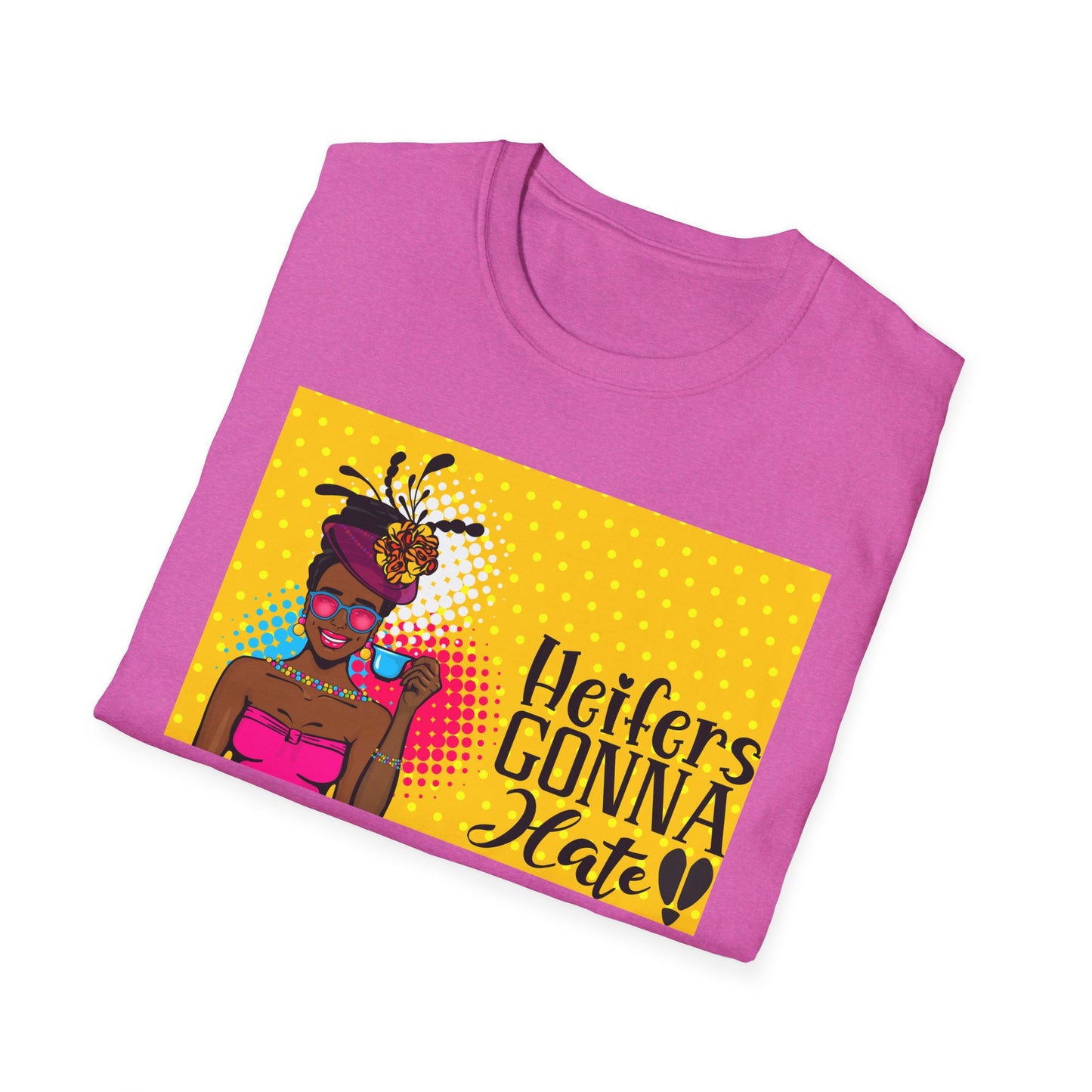 Mama's Heifers Gonna Hate Afro Unisex Softstyle T-Shirt