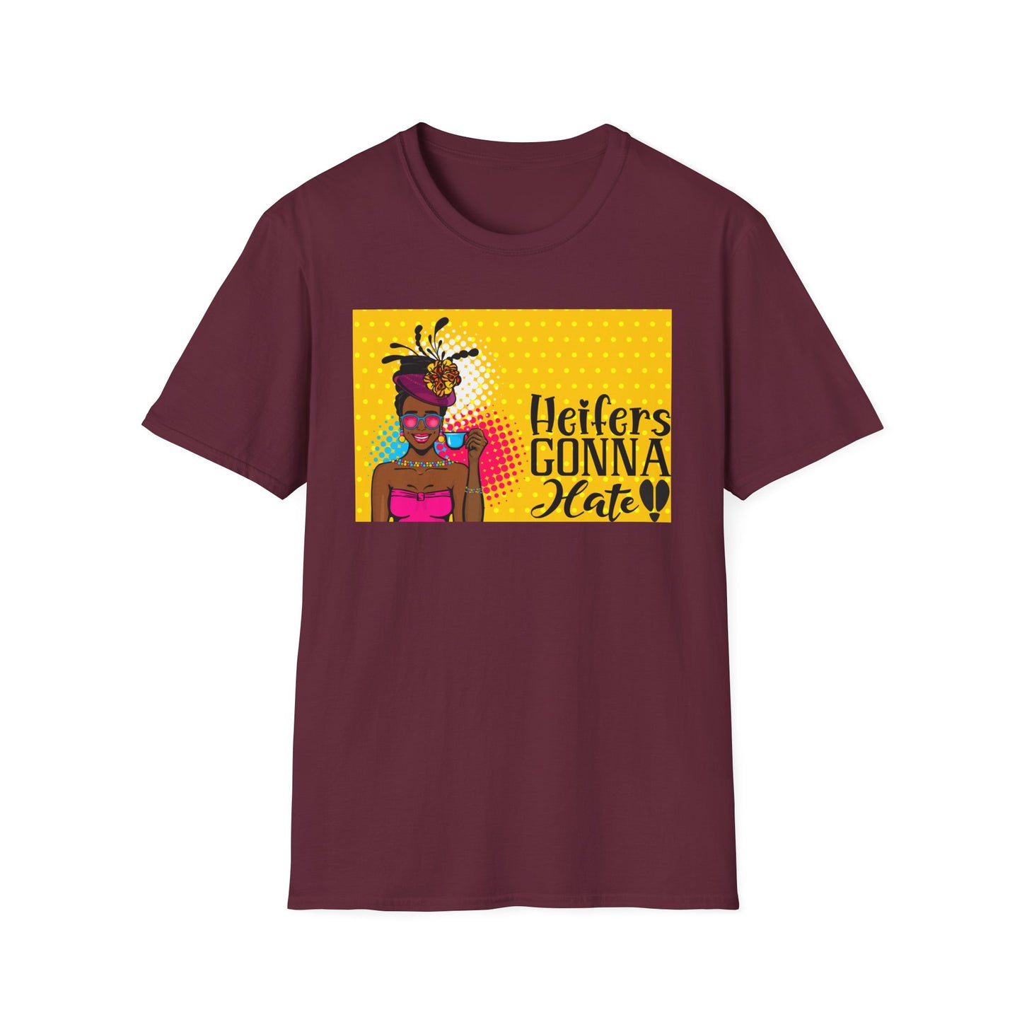Mama's Heifers Gonna Hate Afro Unisex Softstyle T-Shirt