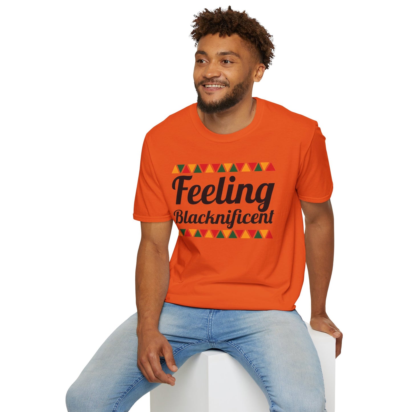 Feeling Blacknificent Afro Unisex Softstyle T-Shirt