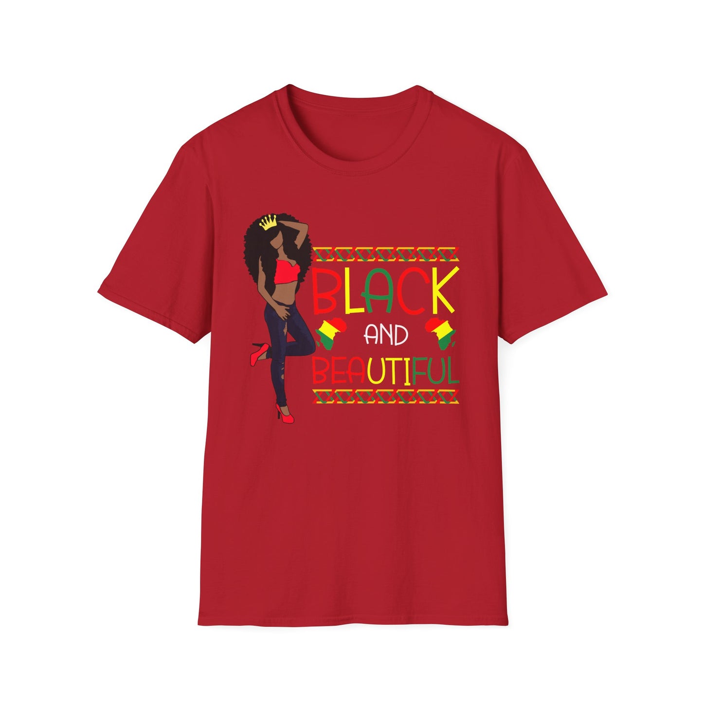 Black And Beautiful Queen Softstyle T-Shirt