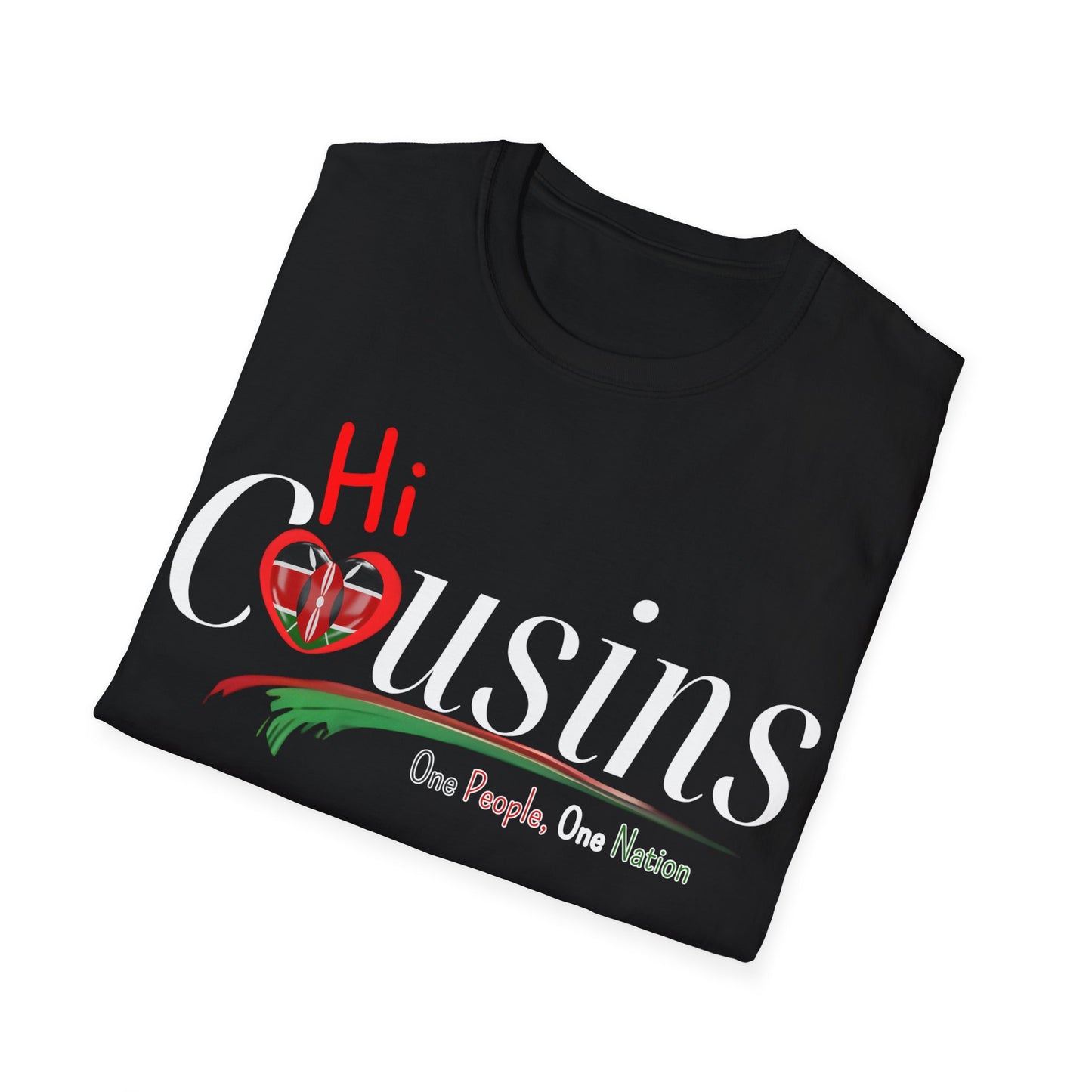 Hi Cousins one people Graphic T-Shirt, Unisex Softstyle Tee, Family Reunion Shirt, Cousin Gift, Celebrate Togetherness