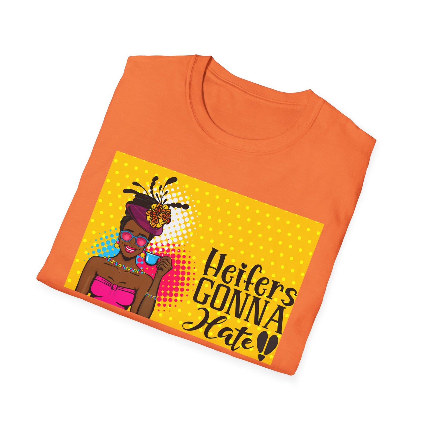 Mama's Heifers Gonna Hate Afro Unisex Softstyle T-Shirt