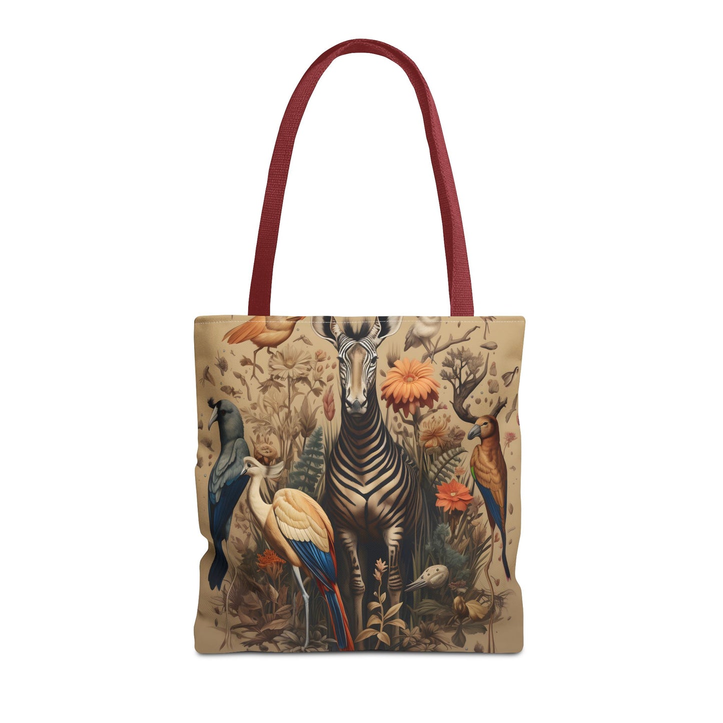 Wildlife Art Tote Bag, Eco-Friendly Shopper, Animal Print Handbag, Nature-Lover Gift, Colorful Summer Accessory