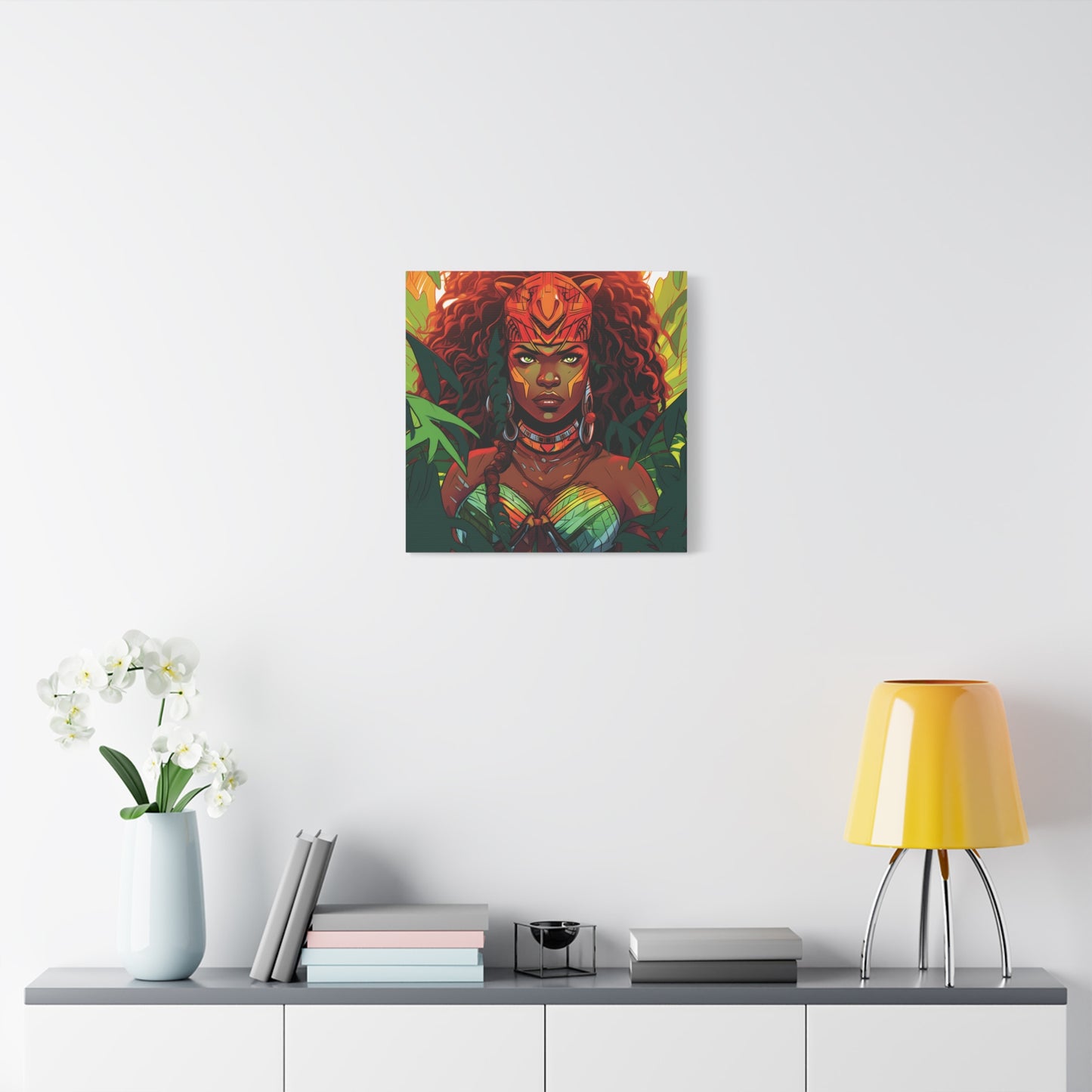 Vibrant Jungle Artwork Canvas, Wall Decor, Home Decoration, Gift for Art Lovers, Boho Aesthetic, Living Room Art