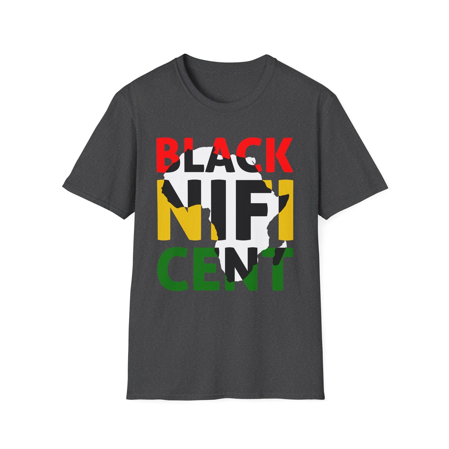 Blacknificent African Map Unisex Softstyle T-Shirt