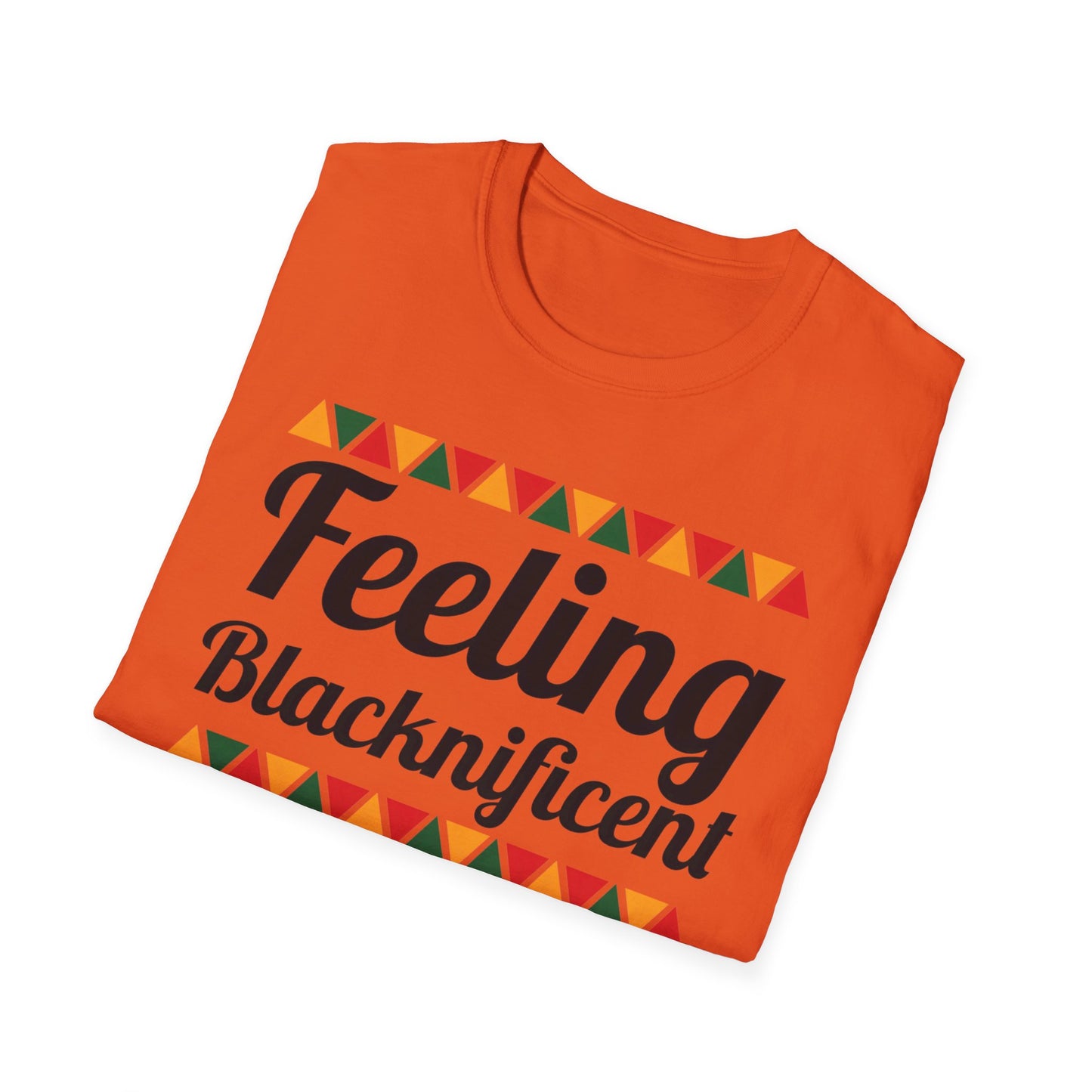 Feeling Blacknificent Afro Unisex Softstyle T-Shirt