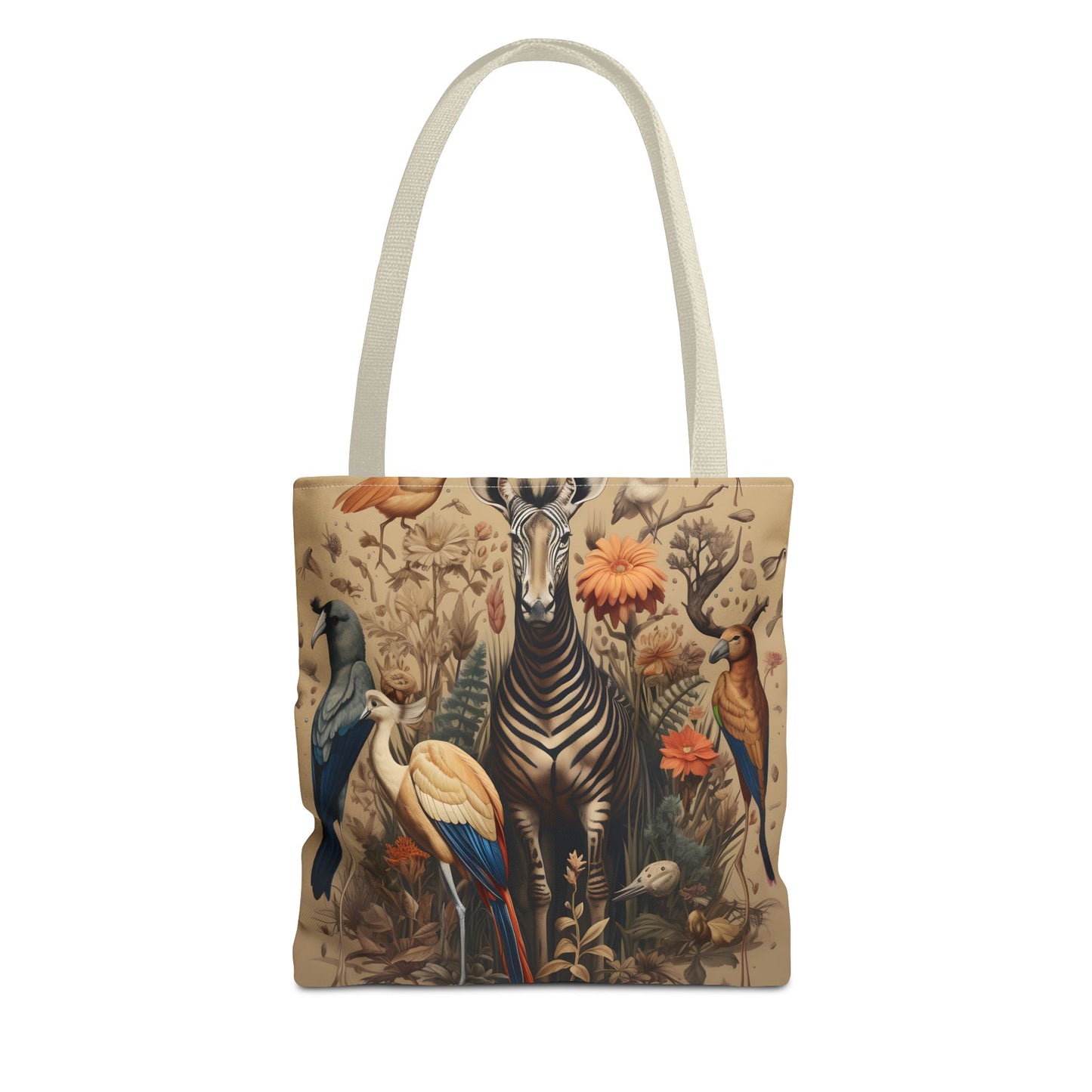 Wildlife Art Tote Bag, Eco-Friendly Shopper, Animal Print Handbag, Nature-Lover Gift, Colorful Summer Accessory