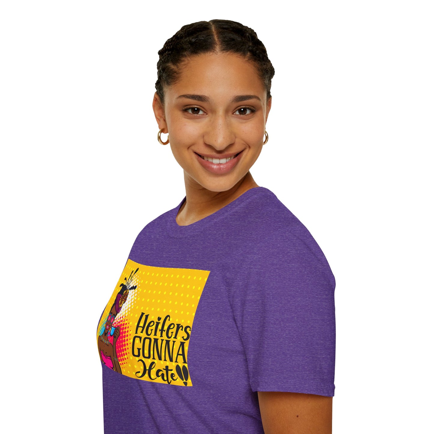 Mama's Heifers Gonna Hate Afro Unisex Softstyle T-Shirt