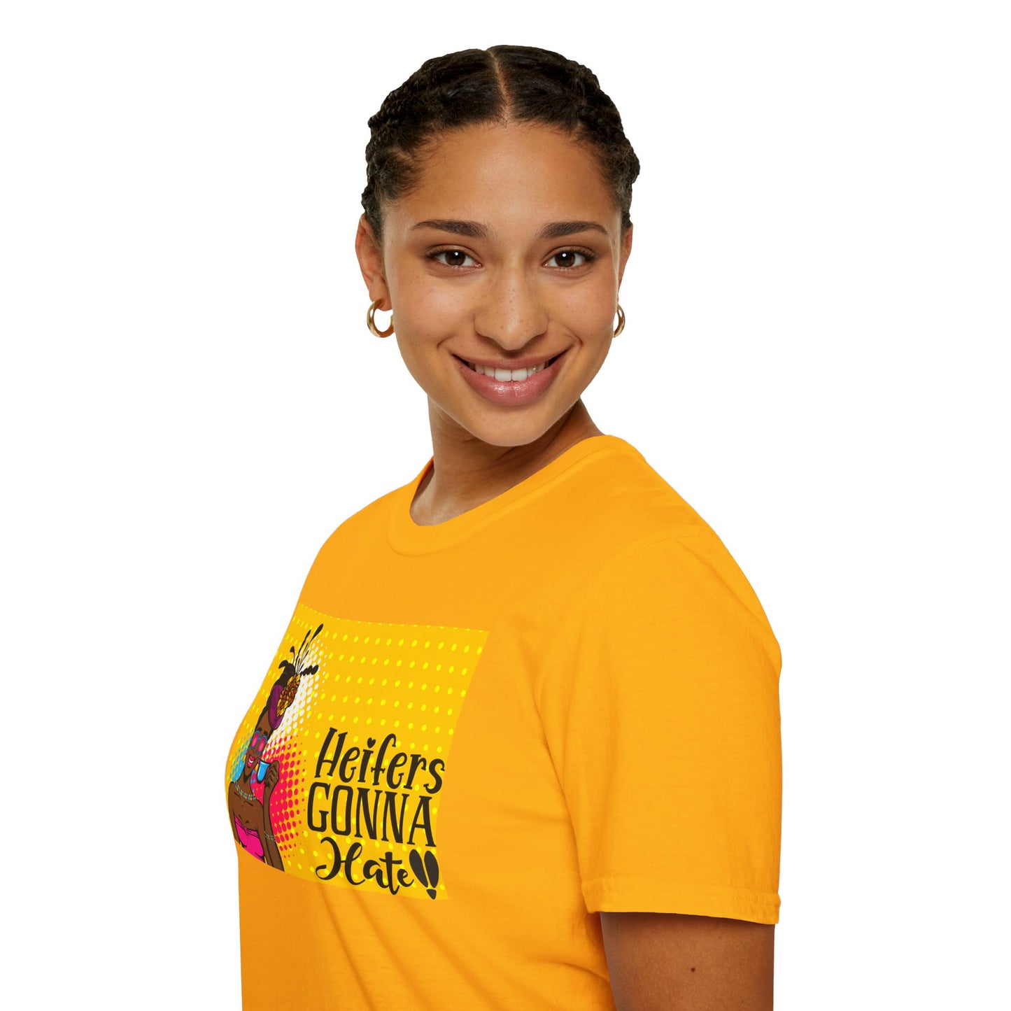 Mama's Heifers Gonna Hate Afro Unisex Softstyle T-Shirt