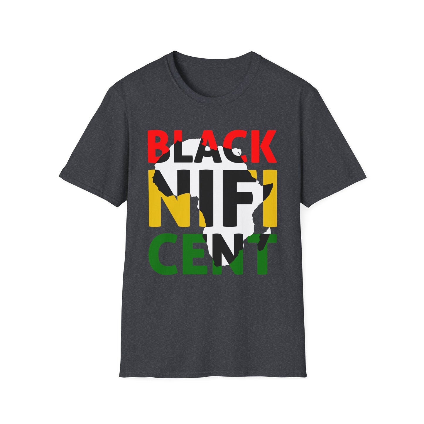 Blacknificent African Map Unisex Softstyle T-Shirt