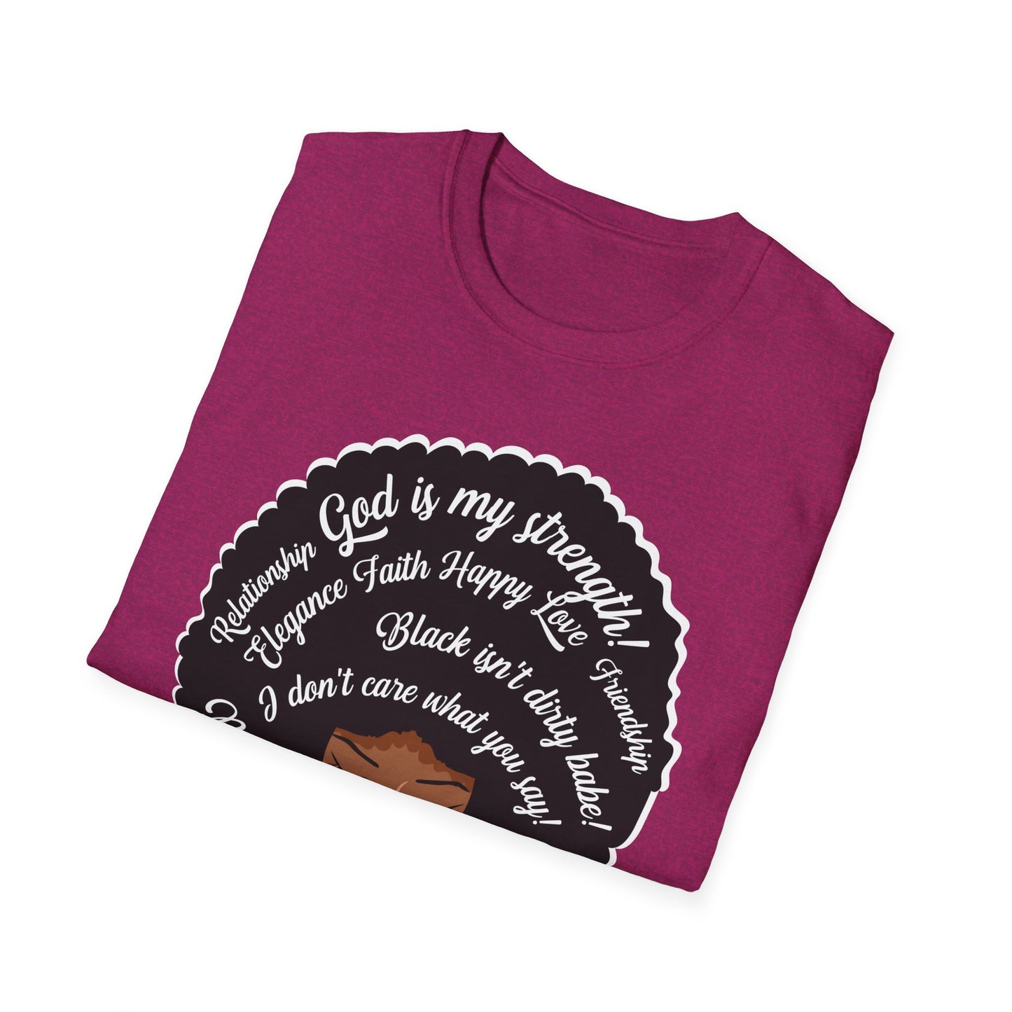 Black Women Glow Different Unisex Softstyle T-Shirt