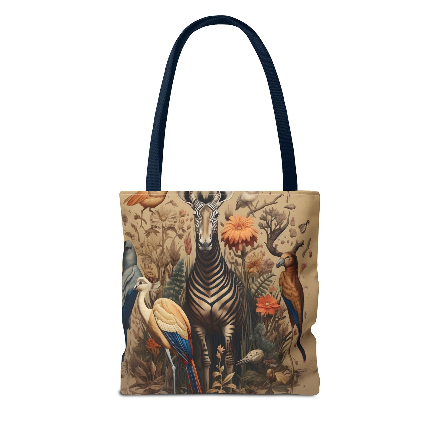 Wildlife Art Tote Bag, Eco-Friendly Shopper, Animal Print Handbag, Nature-Lover Gift, Colorful Summer Accessory
