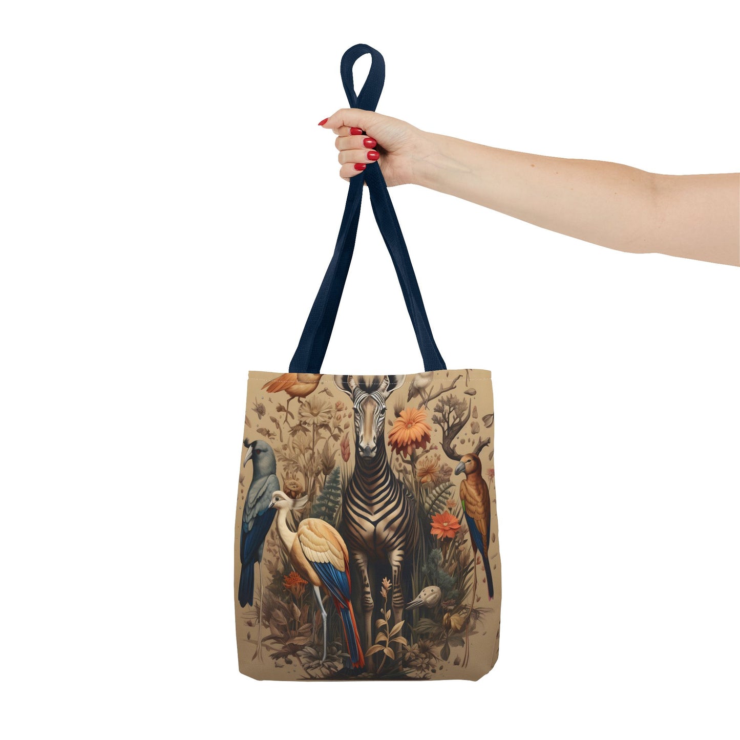 Wildlife Art Tote Bag, Eco-Friendly Shopper, Animal Print Handbag, Nature-Lover Gift, Colorful Summer Accessory