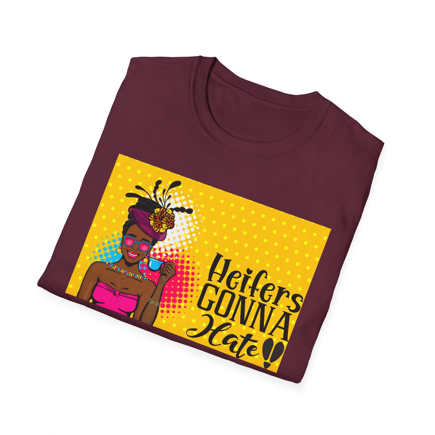 Mama's Heifers Gonna Hate Afro Unisex Softstyle T-Shirt