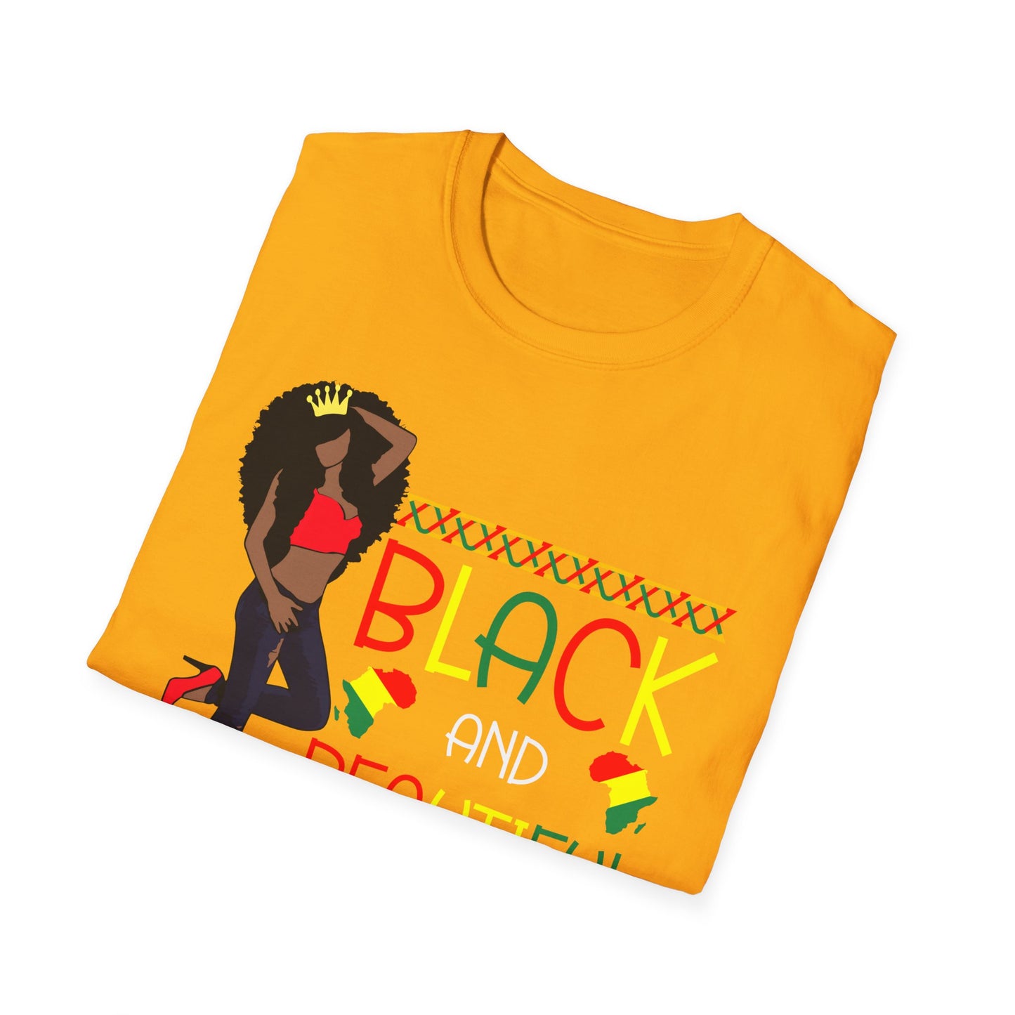 Black And Beautiful Queen Softstyle T-Shirt
