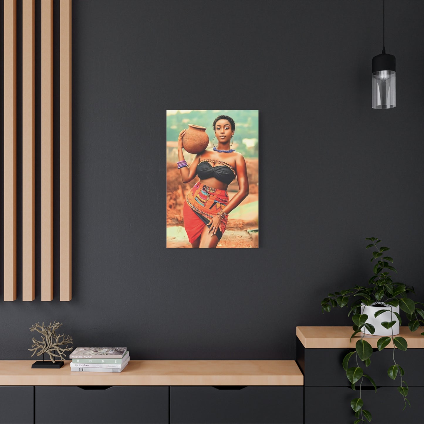 African Tribal Beauty Wall Art - Vibrant Afrocentric Decor, Wall Art for Home, Ethnic Artwork, Modern African Decor, Gift for Culture Lovers