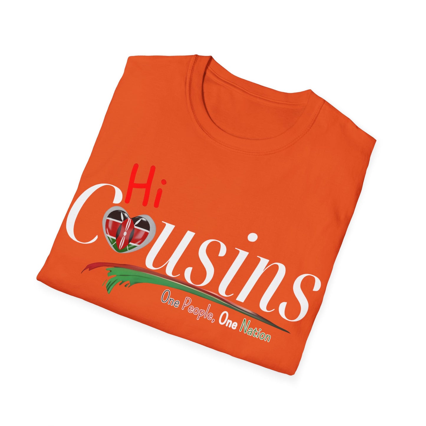 One People Hi Cousin Casual Tee, Family Reunion Shirt, Gift for Cousins, Black Unisex T-Shirt, One People One Nation Clothing