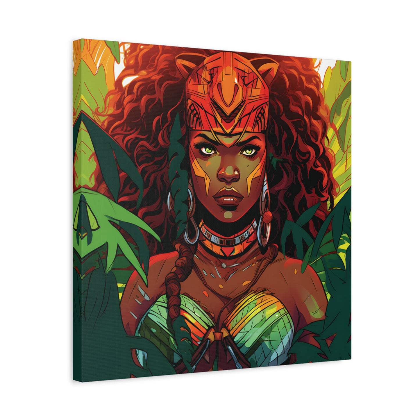 Vibrant Jungle Artwork Canvas, Wall Decor, Home Decoration, Gift for Art Lovers, Boho Aesthetic, Living Room Art