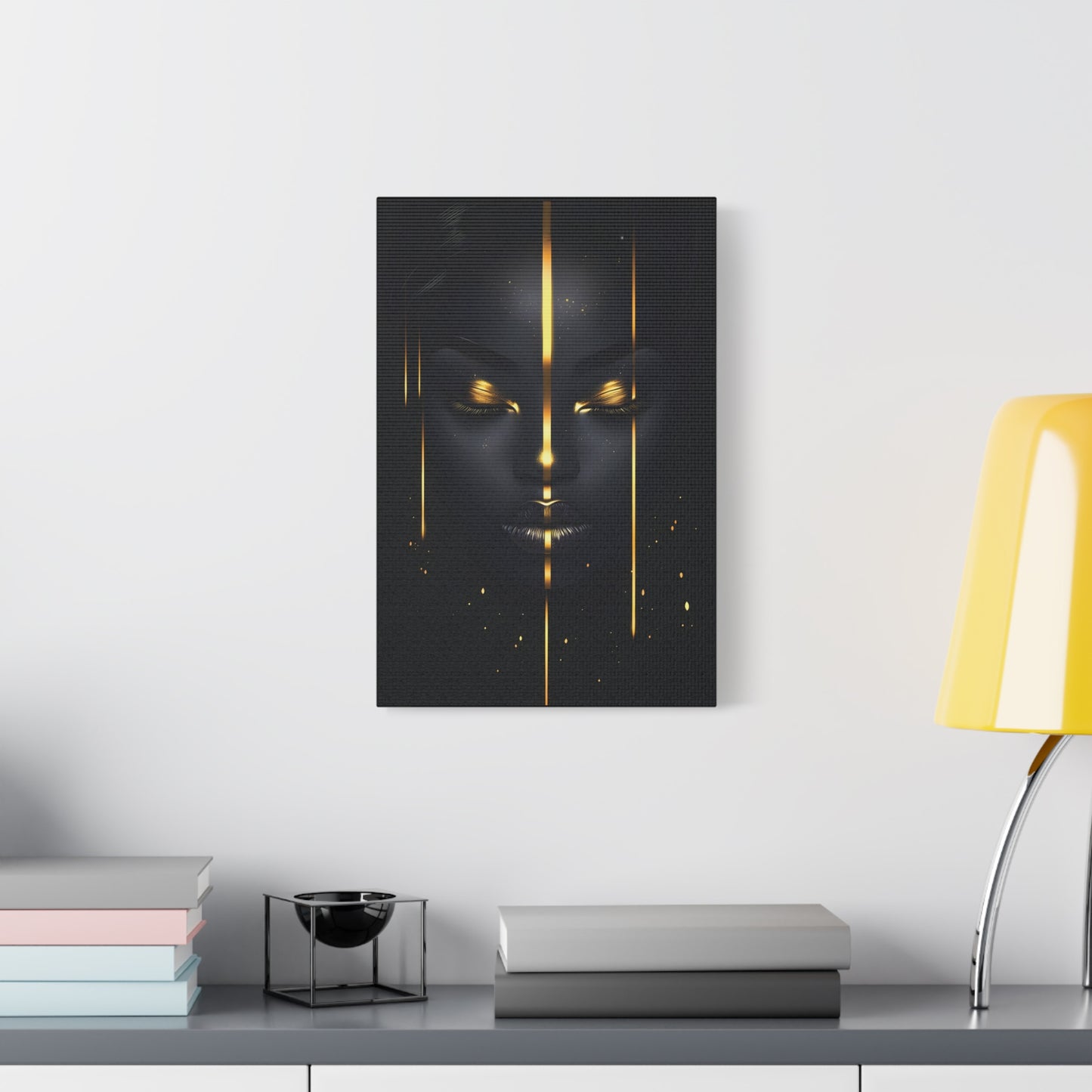 Afrocentric Black Gold Wall Art – Elegant African Woman with Gold Accents, Minimalist Wall Decor, Modern Home Aesthetic, Gift for Art Lovers, Thoughtful Housewarming Present