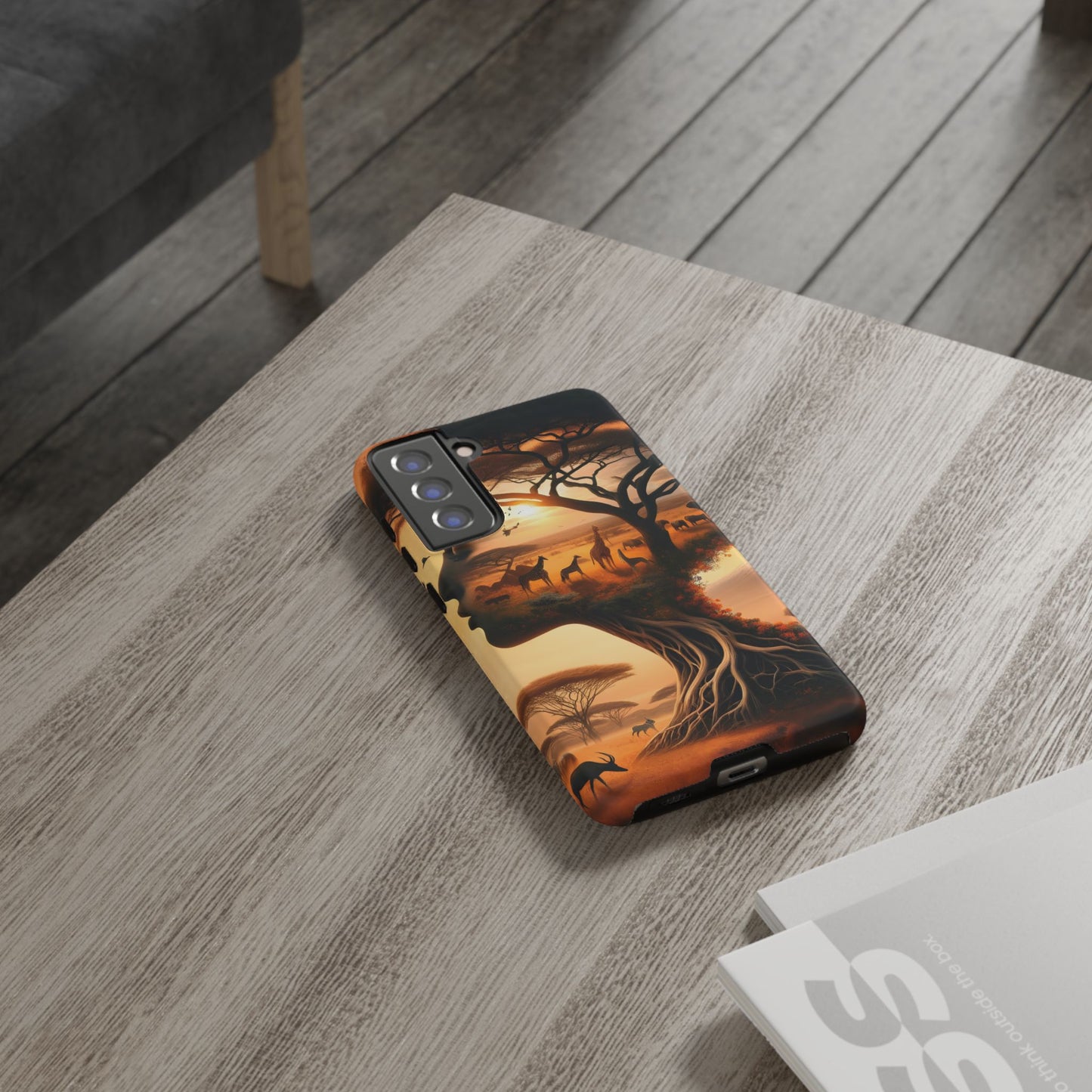 Mother Earth Phone Case – Wildlife Tree Art Design, Nature-Inspired Protective Cover, Eco-Friendly Gift