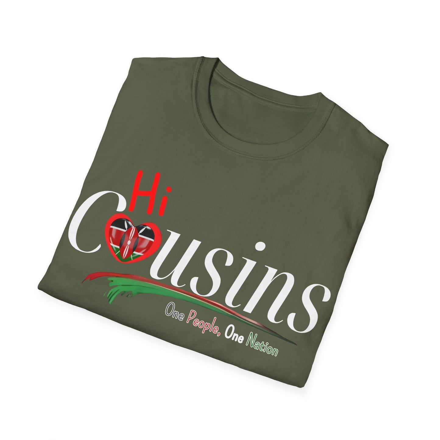 Hi Cousins one people Graphic T-Shirt, Unisex Softstyle Tee, Family Reunion Shirt, Cousin Gift, Celebrate Togetherness