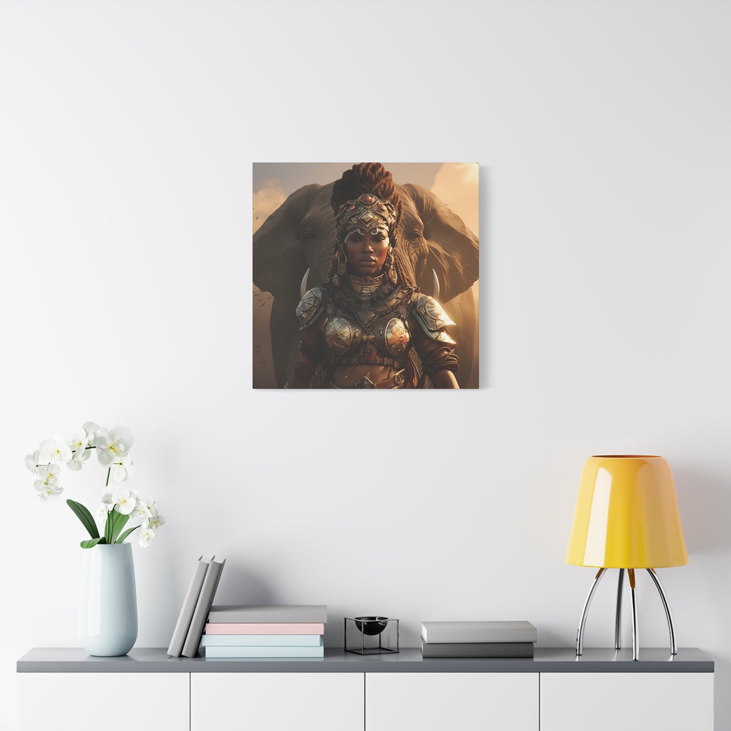Adventurous Spirit Canvas Wall Art – Powerful Afrocentric Wall Decor, Ethnic Warrior Artwork, Home Decor, Unique Gift, Modern Art Piece, Living Room Decor