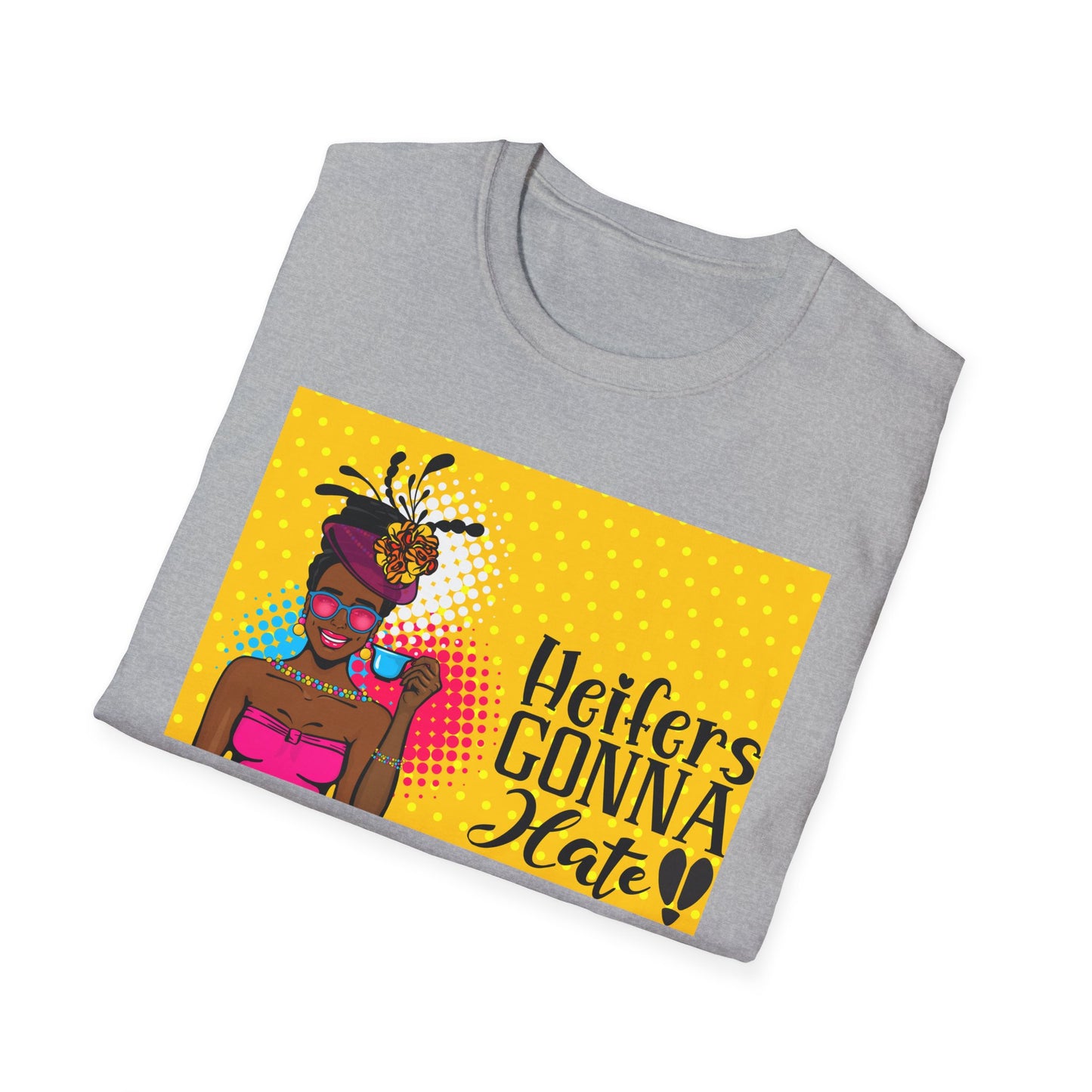 Mama's Heifers Gonna Hate Afro Unisex Softstyle T-Shirt