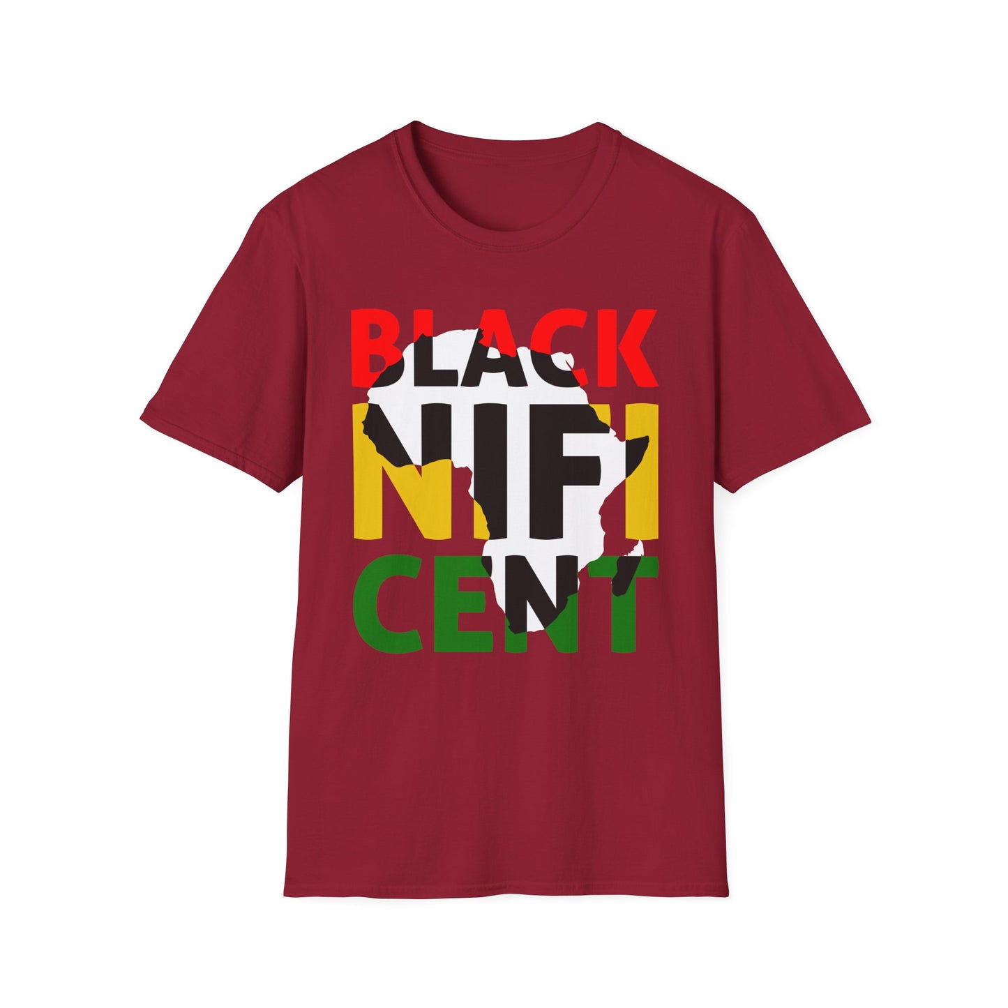 Blacknificent African Map Unisex Softstyle T-Shirt