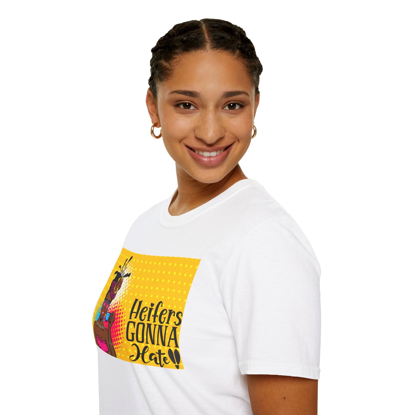 Mama's Heifers Gonna Hate Afro Unisex Softstyle T-Shirt