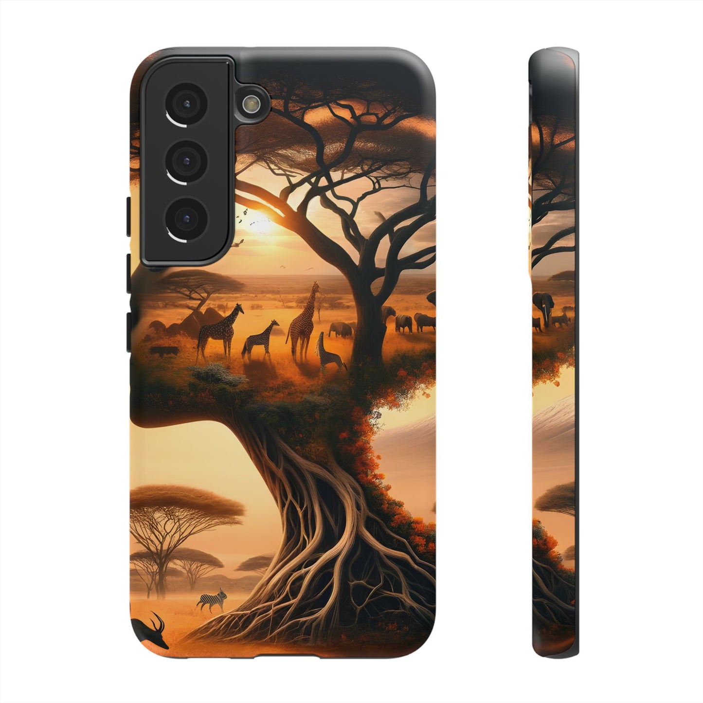 Mother Earth Phone Case – Wildlife Tree Art Design, Nature-Inspired Protective Cover, Eco-Friendly Gift