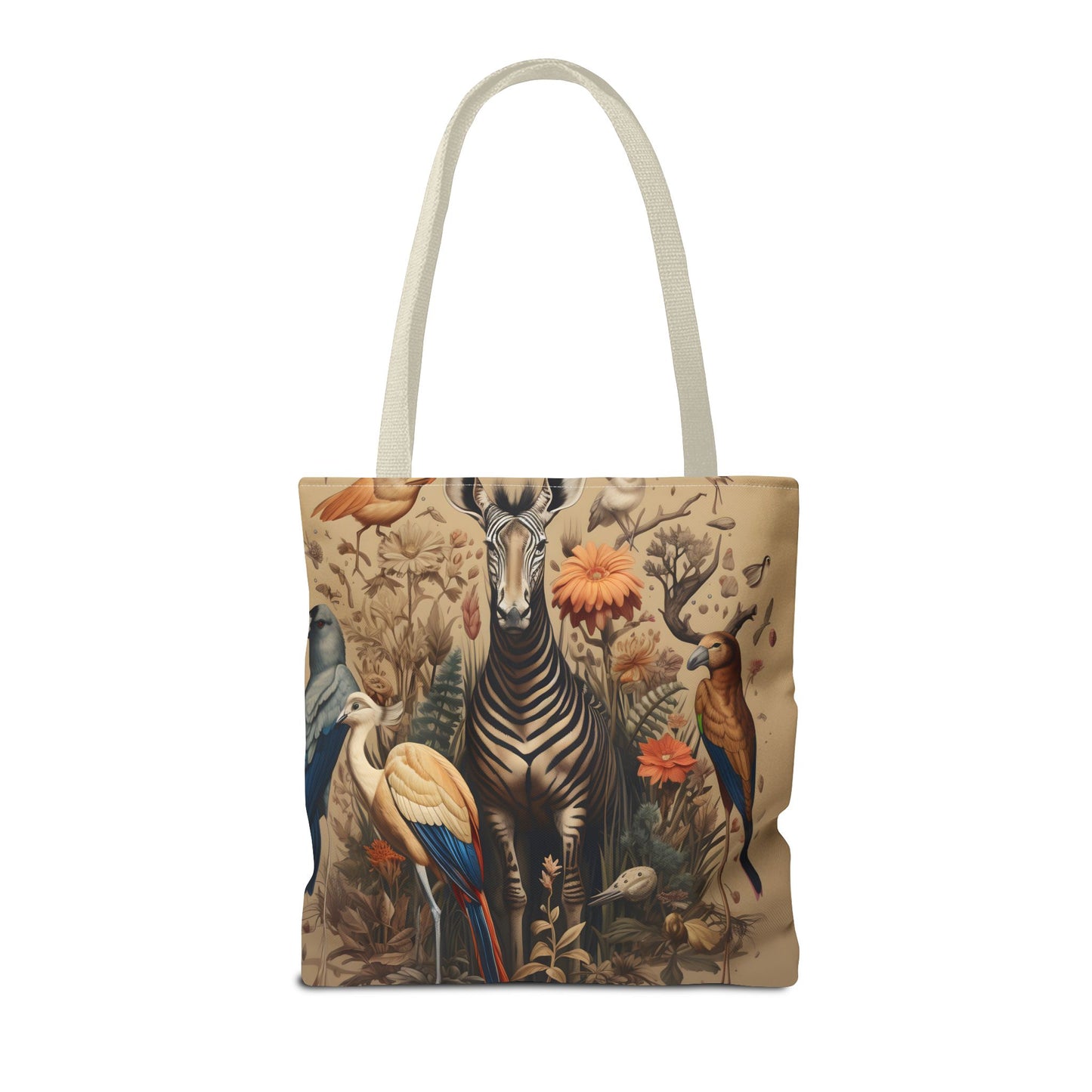 Wildlife Art Tote Bag, Eco-Friendly Shopper, Animal Print Handbag, Nature-Lover Gift, Colorful Summer Accessory