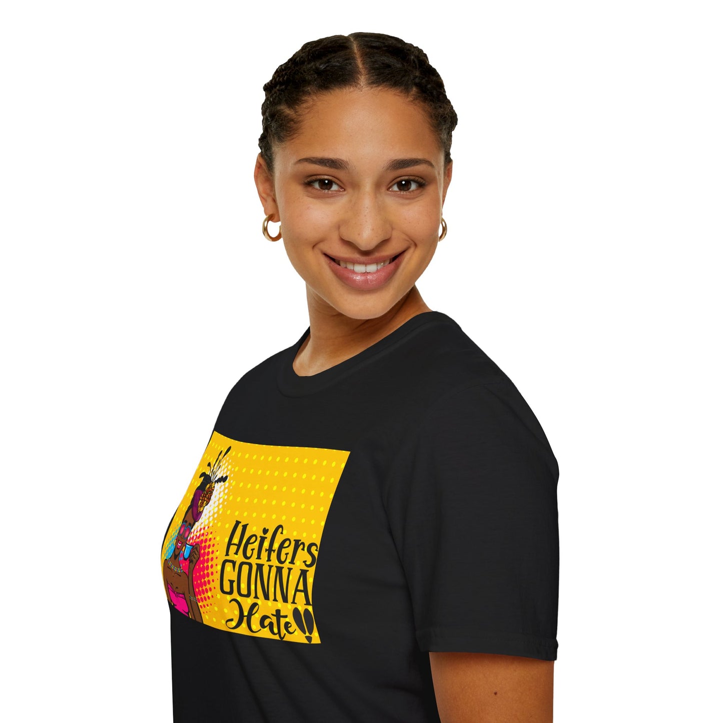 Mama's Heifers Gonna Hate Afro Unisex Softstyle T-Shirt