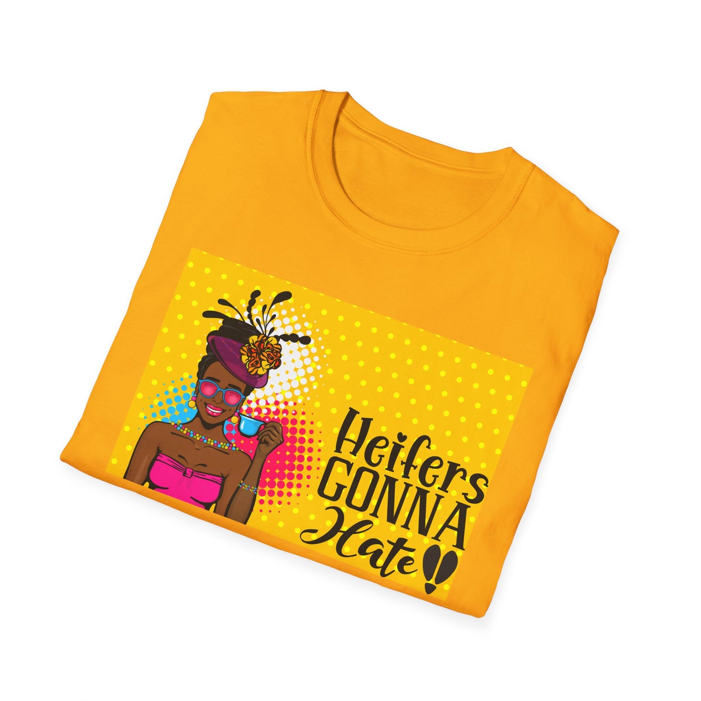 Mama's Heifers Gonna Hate Afro Unisex Softstyle T-Shirt