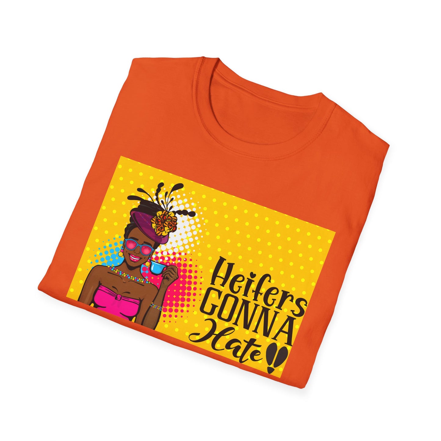 Mama's Heifers Gonna Hate Afro Unisex Softstyle T-Shirt