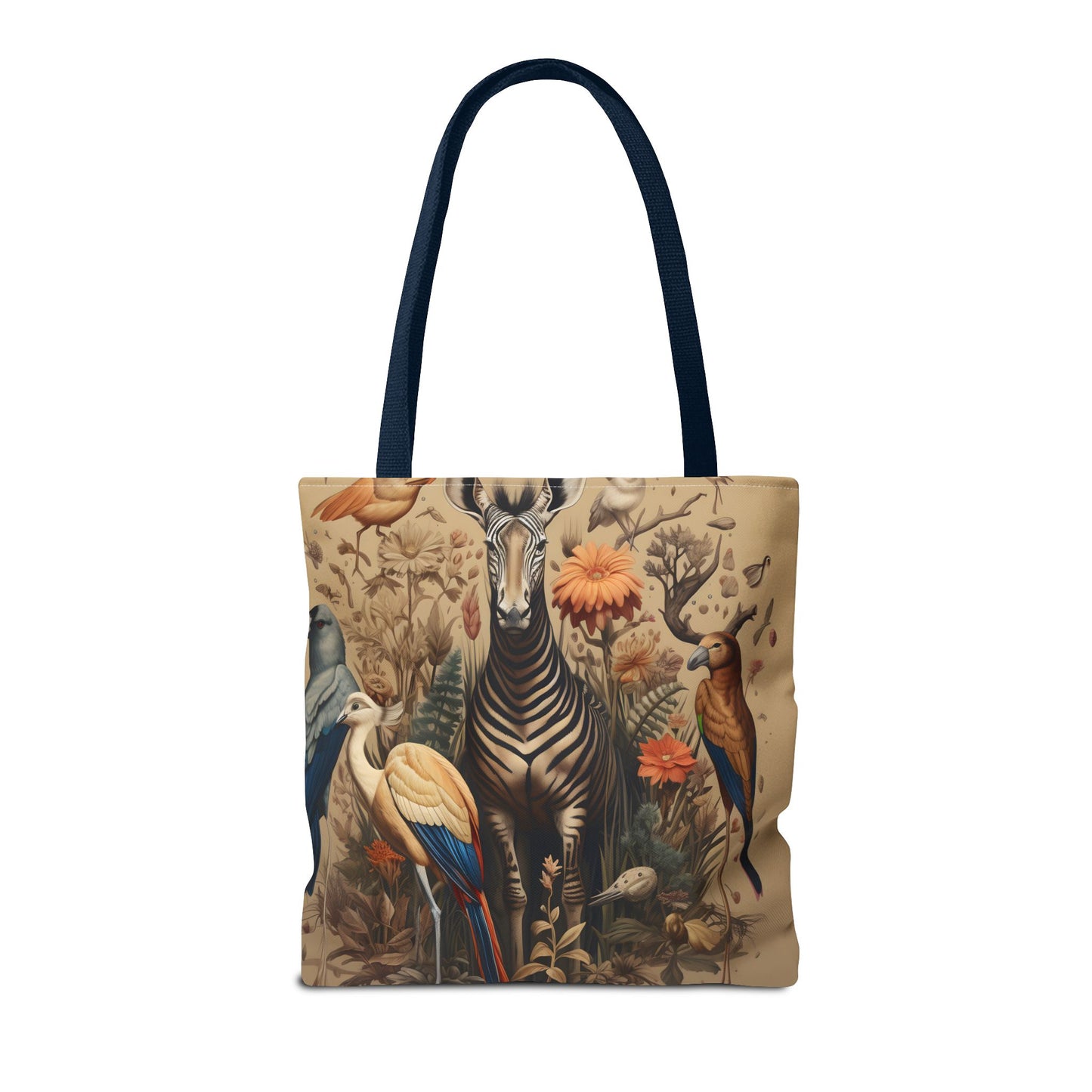 Wildlife Art Tote Bag, Eco-Friendly Shopper, Animal Print Handbag, Nature-Lover Gift, Colorful Summer Accessory
