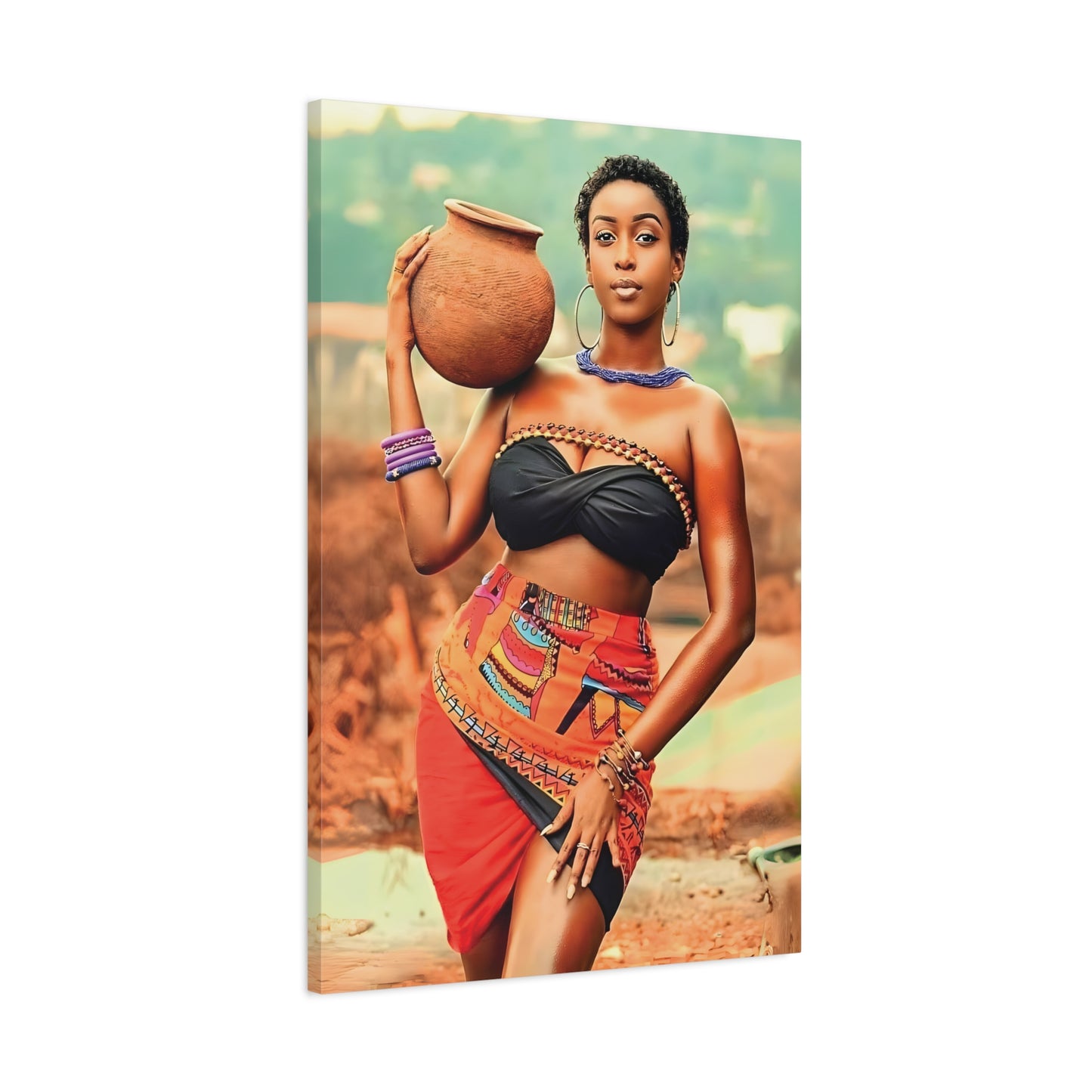 African Tribal Beauty Wall Art - Vibrant Afrocentric Decor, Wall Art for Home, Ethnic Artwork, Modern African Decor, Gift for Culture Lovers