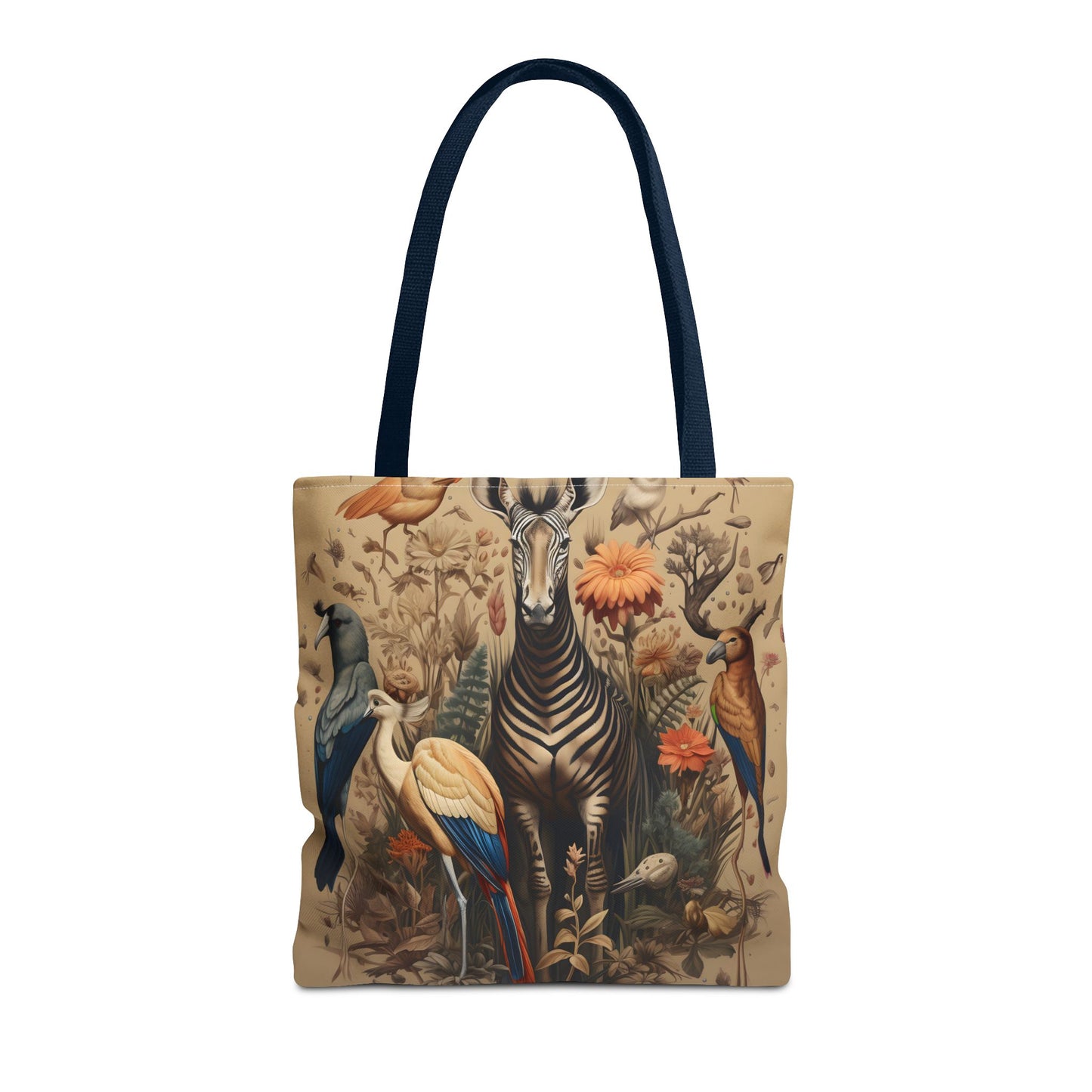 Wildlife Art Tote Bag, Eco-Friendly Shopper, Animal Print Handbag, Nature-Lover Gift, Colorful Summer Accessory