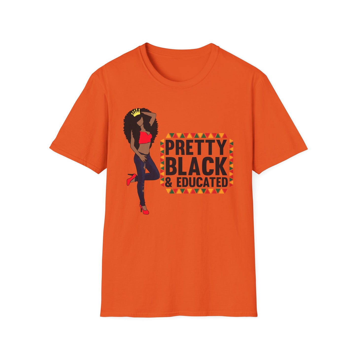 Pretty Black and Educated Black Queen Softstyle T-Shirt