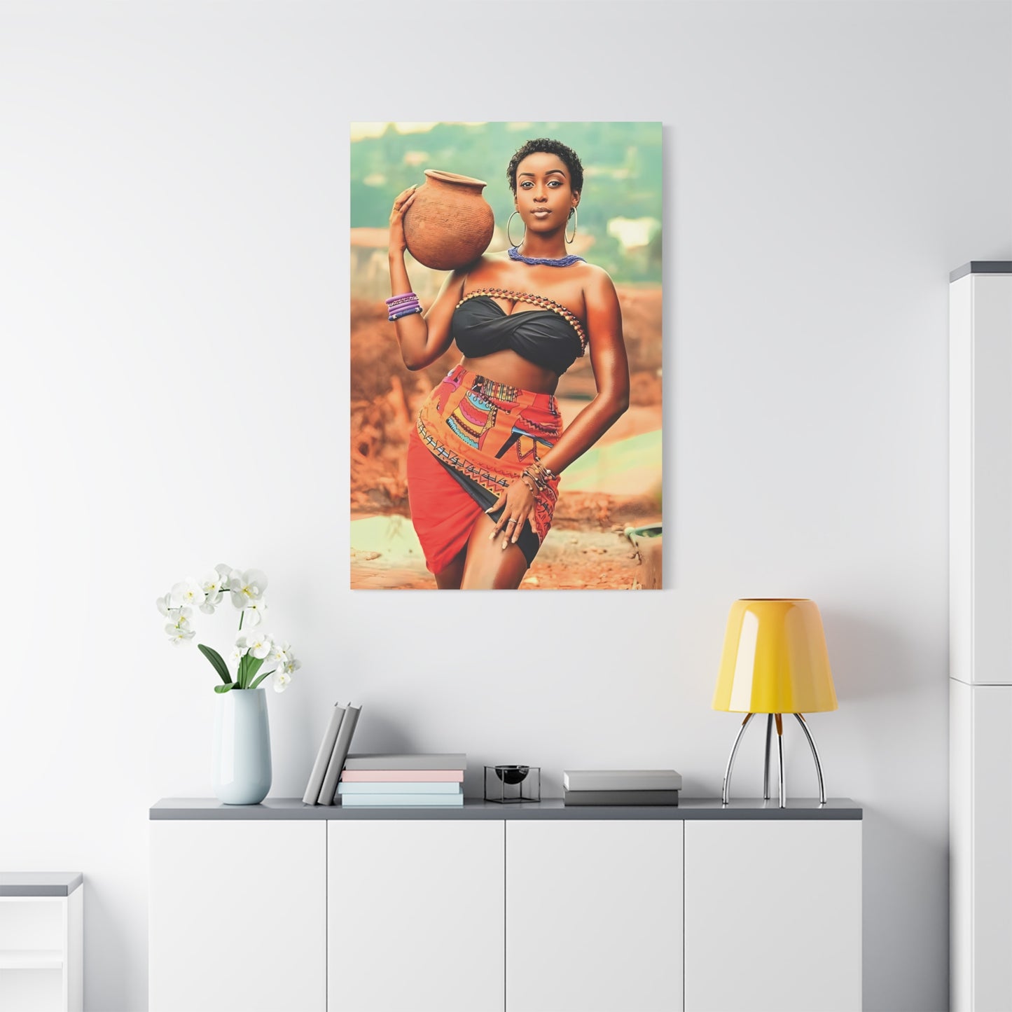 African Tribal Beauty Wall Art - Vibrant Afrocentric Decor, Wall Art for Home, Ethnic Artwork, Modern African Decor, Gift for Culture Lovers