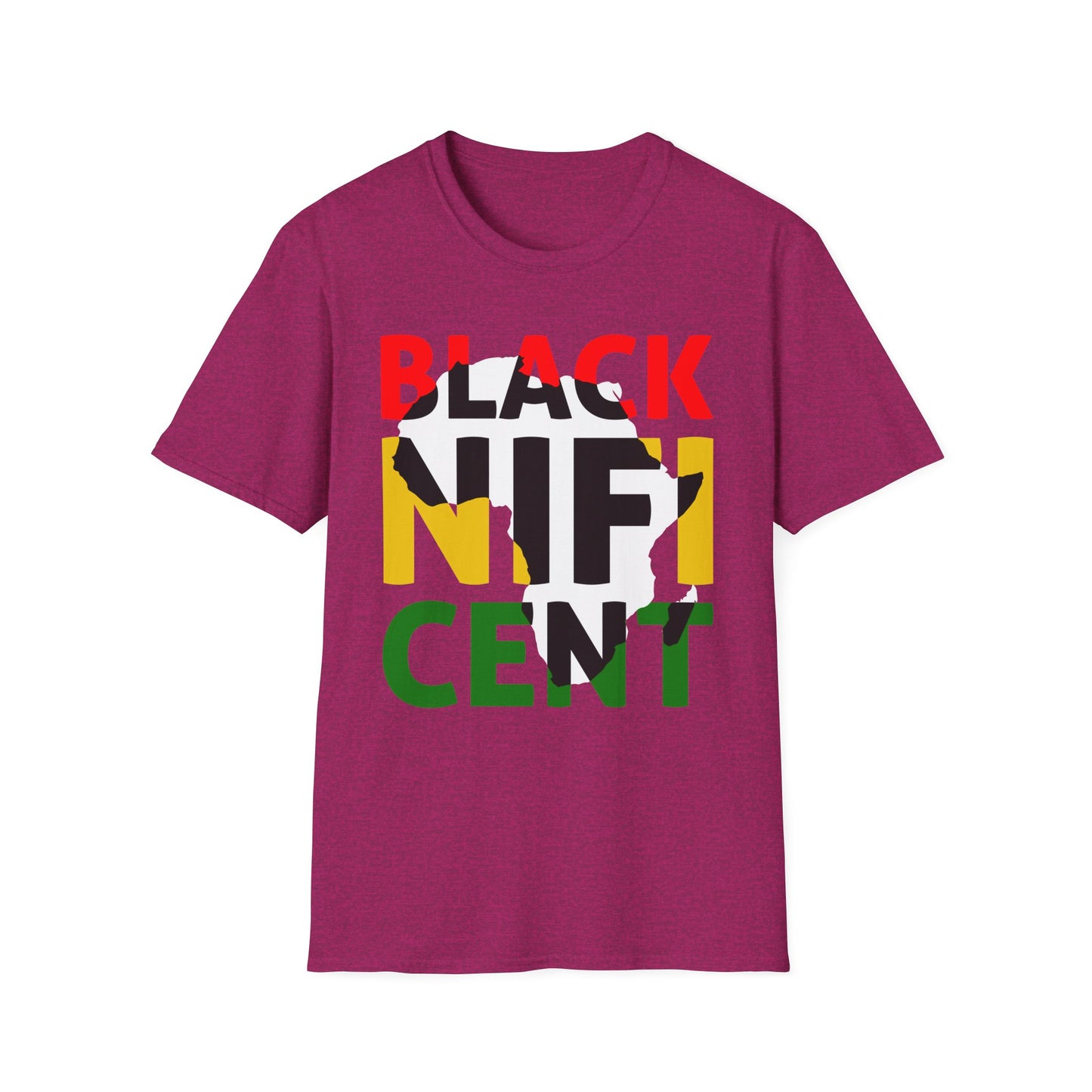 Blacknificent African Map Unisex Softstyle T-Shirt