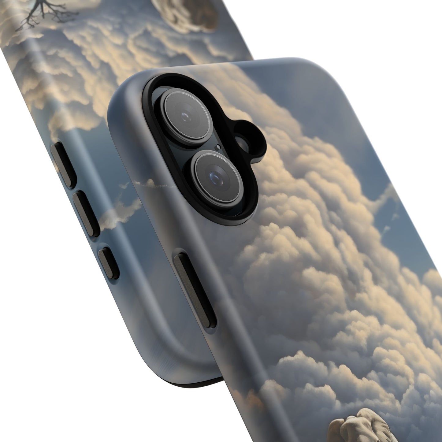 Elephant on Old Road Phone Case – Majestic Wildlife Art with Dramatic Cloud, Nature-Inspired Protective Cover