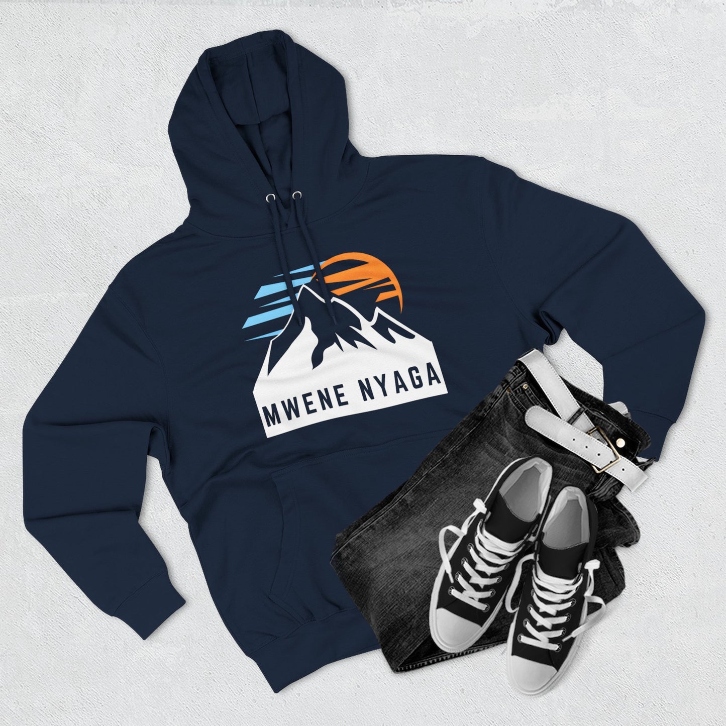 Mountain Sunset Three-Panel Fleece Hoodie - MWENE NYAGA