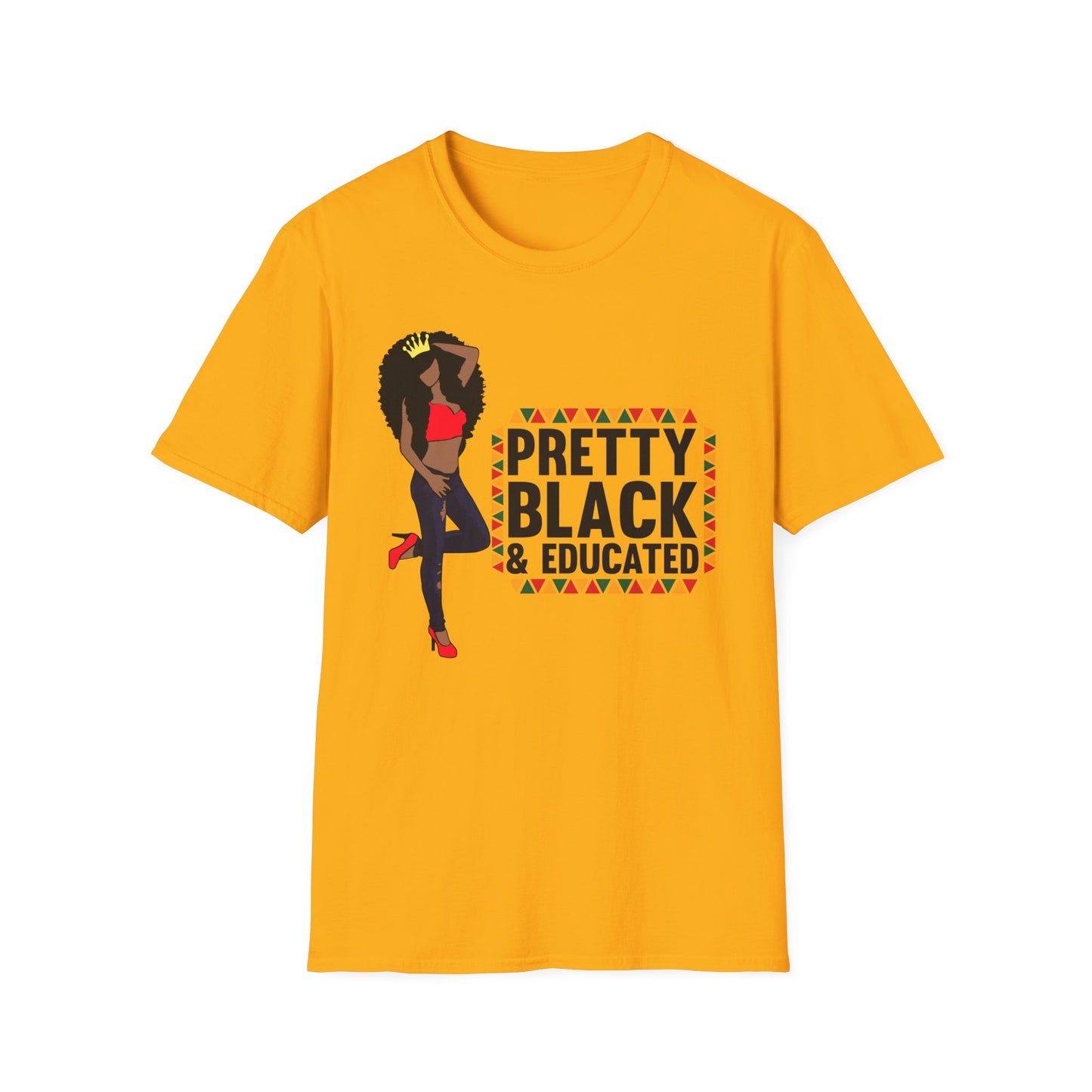 Pretty Black and Educated Black Queen Softstyle T-Shirt