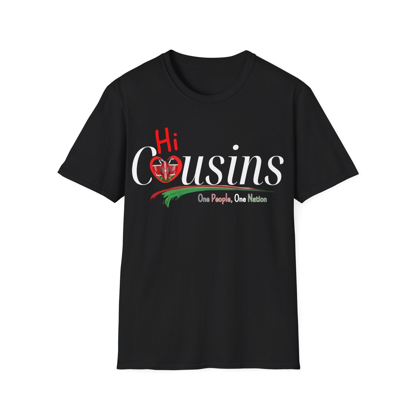 Hi Cousins one people Graphic T-Shirt, Unisex Softstyle Tee, Family Reunion Shirt, Cousin Gift, Celebrate Togetherness