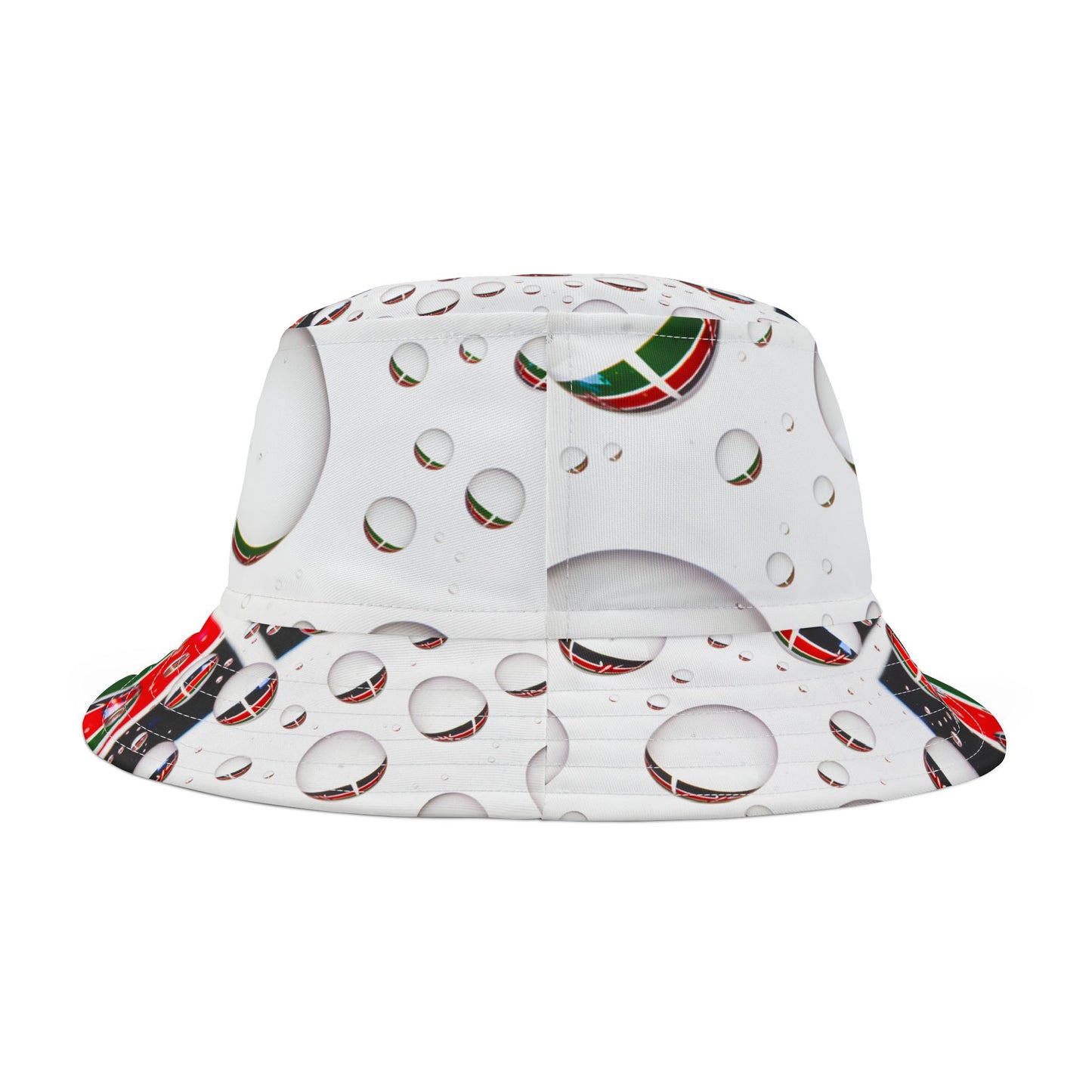 Trendy kenyan flag Water Droplet Bucket Hat, Culture Summer Accessory, Beach Style, Outdoor Fashion, Gift for Him/Her, Vacation Must-Have