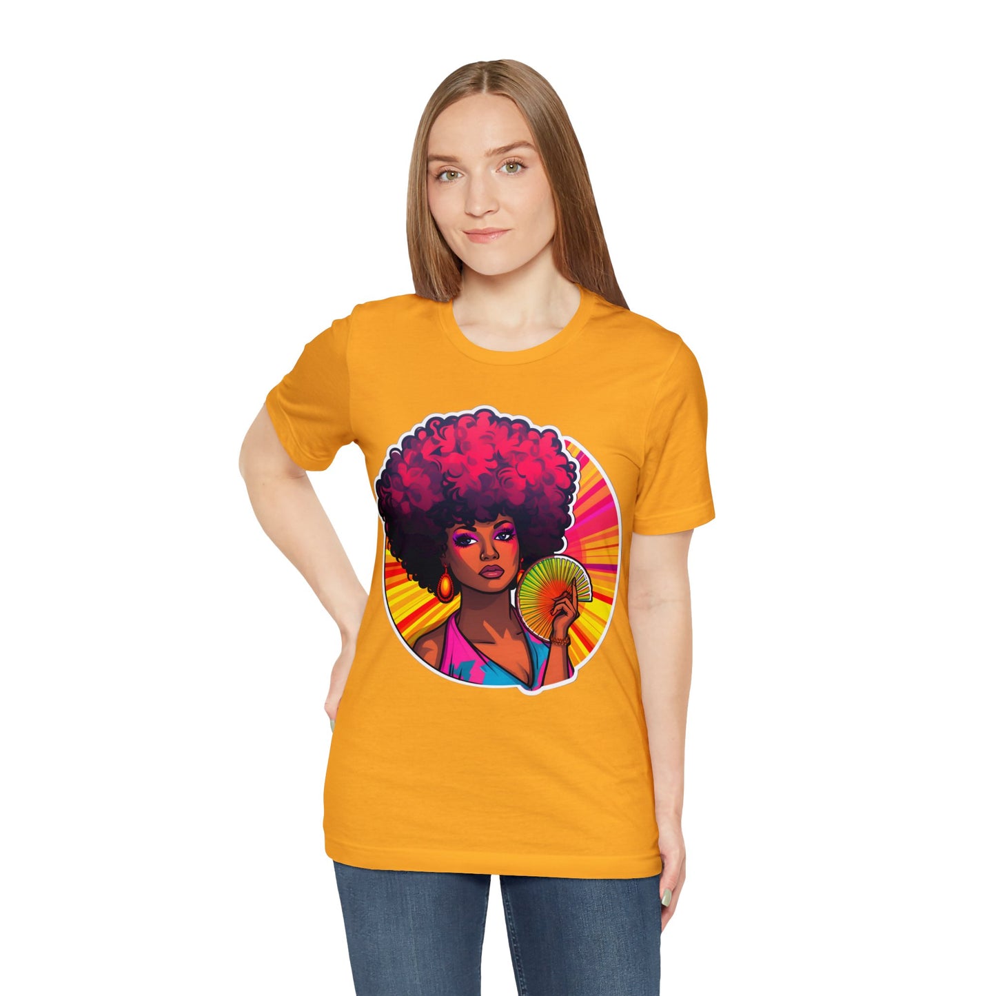 Retro Afro Short Sleeve T-Shirt
