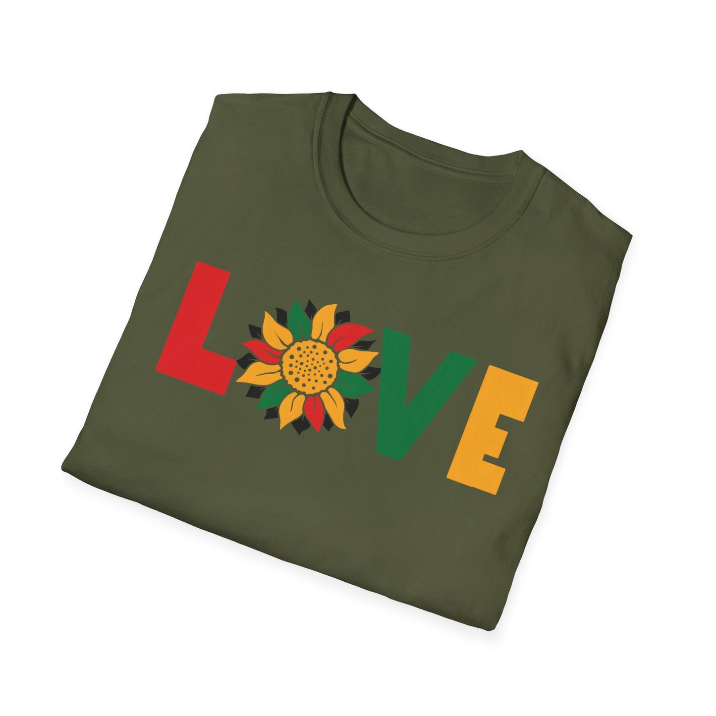 LOVE Black Unisex Softstyle T-Shirt