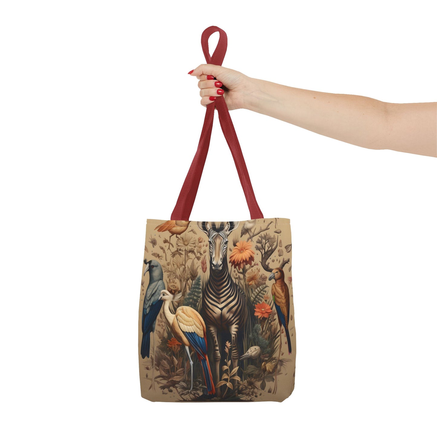 Wildlife Art Tote Bag, Eco-Friendly Shopper, Animal Print Handbag, Nature-Lover Gift, Colorful Summer Accessory