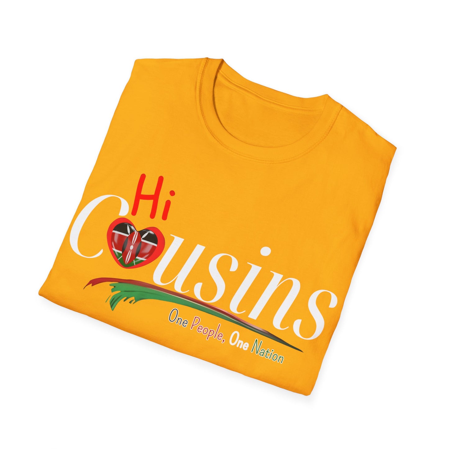 Hi Cousins one people Graphic T-Shirt, Unisex Softstyle Tee, Family Reunion Shirt, Cousin Gift, Celebrate Togetherness
