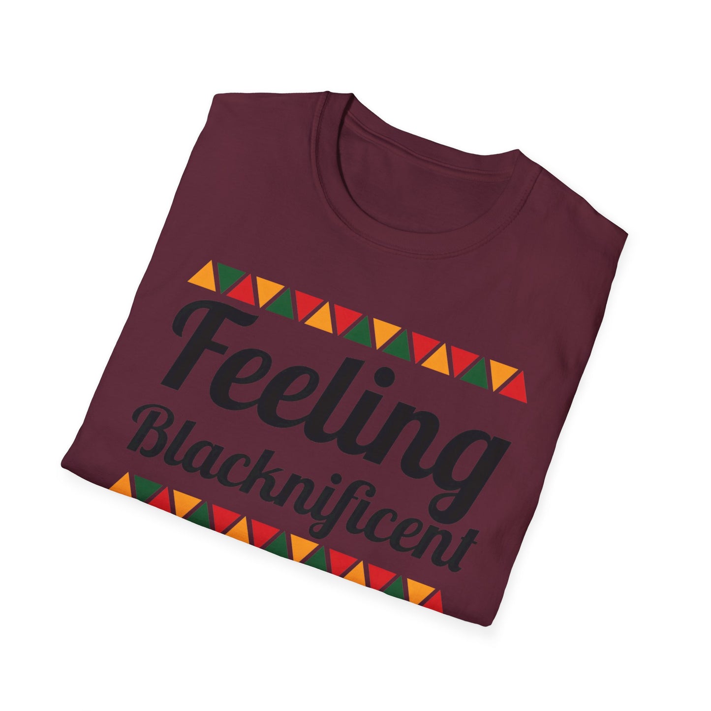 Feeling Blacknificent Afro Unisex Softstyle T-Shirt